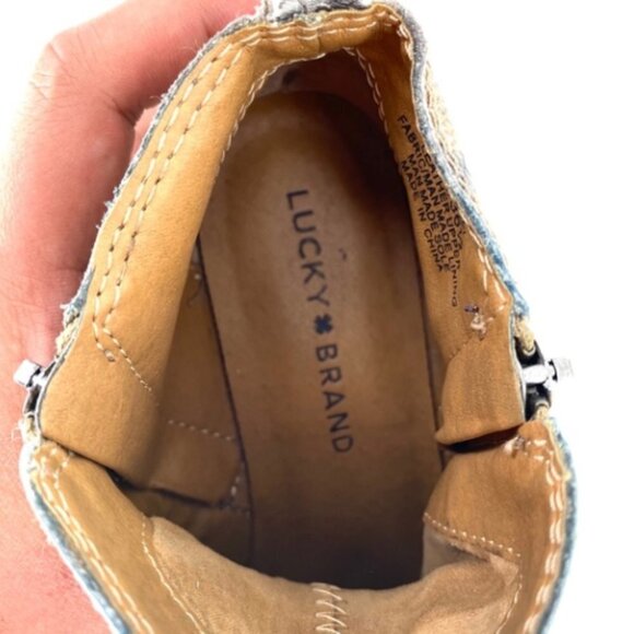 Lucky Brand Basel Leather Snakeskin Flat Bootie - 6 - Picture 6 of 7